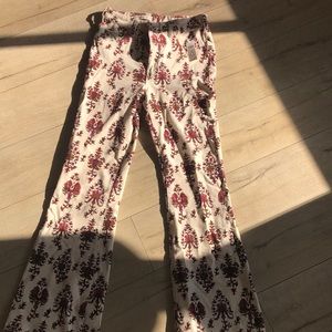 Women’s Anthropologie Pilcro HighWaisted Bootcut printed motif, corduroy pants